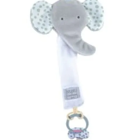 Online Attache sucette éléphant - 18 cm - gris clair Couleurs Savane|Attache Sucette
