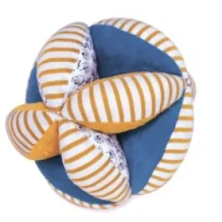 Hot Balle d'éveil bébé avec Hochet - Pollen l'abeille en coton BIO - 15 cm - Modèle aléatoire Les Prix Doux|Doudous Coton Bio