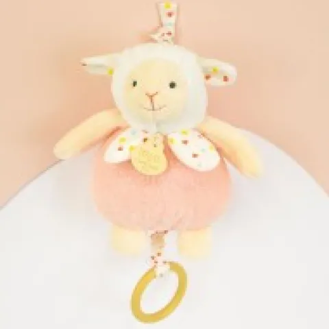 Outlet Boite a musique bebe - Mouton orange clair - 20 cm Rikikis & Méli Mélo|Boîte À Musique