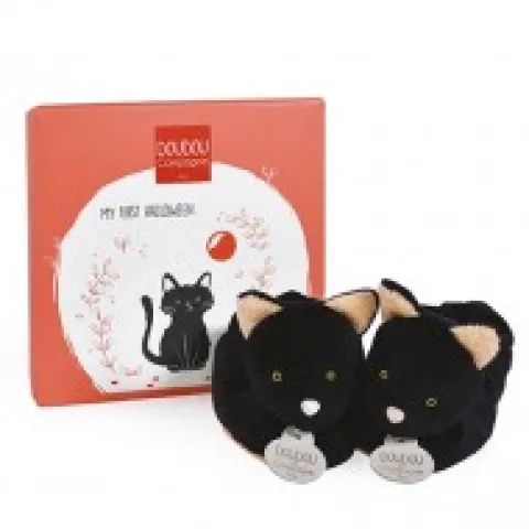 Best Chaussons bébé Chat noir - 0-6 mois Les Coffrets À Offrir|Chaussons