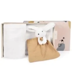 Hot Coffret cadeau naissance plaid et Doudou Lapin Happy Wild - 70 x 100 cm Les Coffrets À Offrir|Happy Doudou