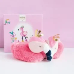 Sale Coffret chaussons Bébé - Flamant rose 0-6 Mois Les Prix Doux|Chaussons