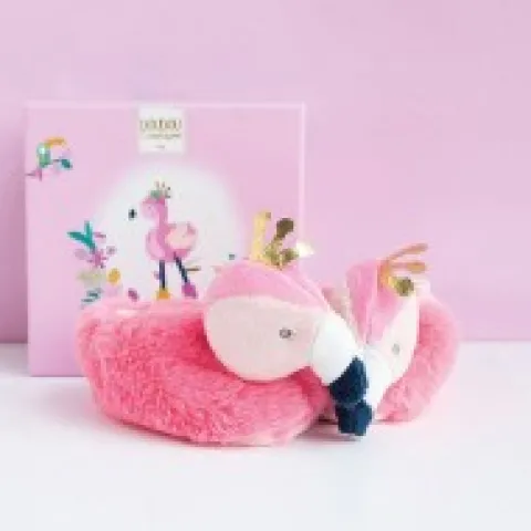 Sale Coffret chaussons Bébé - Flamant rose 0-6 Mois Les Prix Doux|Chaussons