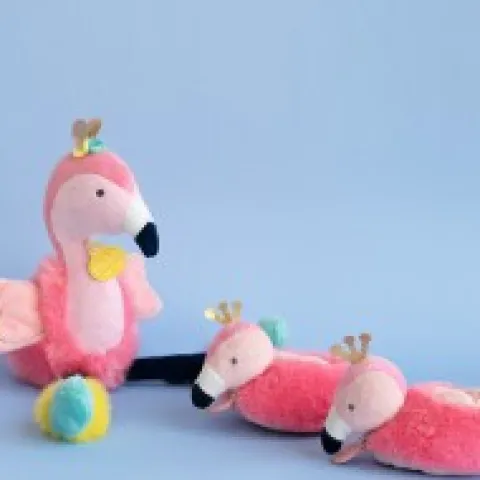 Sale Coffret chaussons Bébé - Flamant rose 0-6 Mois Les Prix Doux|Chaussons