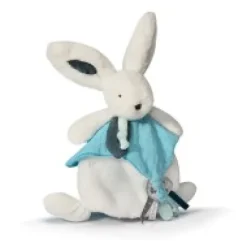 New Coffret Doudou plat Lapin bleu - Happy Pop - 25 cm Les Coffrets À Offrir|Happy Doudou