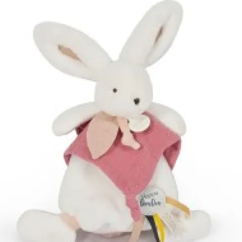 Best Coffret Doudou plat Lapin Vieux rose - Happy Boho - 25 cm Happy Doudou|Doudou Plat