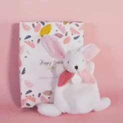 Discount Coffret Mini Doudou Lapin Vieux rose - Happy Boho - 17 cm Cadeau À Moins De 20€|Happy Doudou