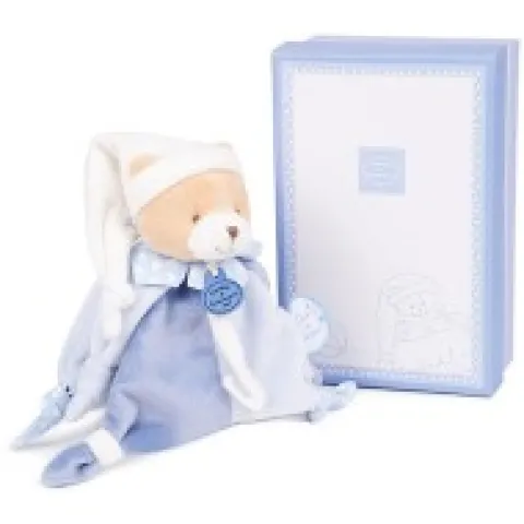 New Doudou attache sucette ours Petit chou - Bleu - 17 cm Cerise Et Petit Chou|Ours
