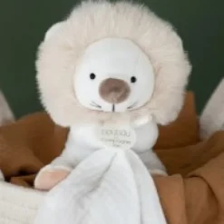 Fashion Doudou attache sucette peluche lion - 12 cm - Unicef Collection Unicef