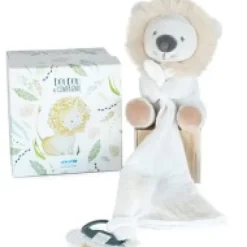 Fashion Doudou attache sucette peluche lion - 12 cm - Unicef Collection Unicef