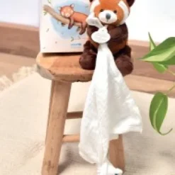 Best Doudou attache sucette peluche panda roux - 12 cm - Unicef Cadeau À Moins De 20€|Collection Unicef