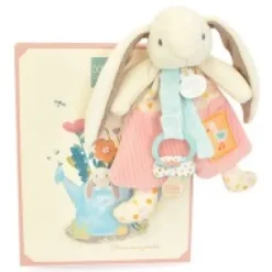 Fashion Doudou attache-sucette - LAPIN CIBOULETTE - 19 cm Cadeau À Moins De 20€|Dans Mon Jardin