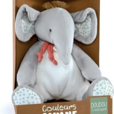 Sale Doudou elephant gris - 30 cm Couleurs Savane|Eléphant