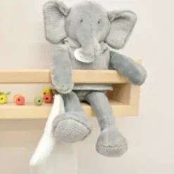Hot Doudou Elephant gris avec mouchoir - Sweety - 25 cm Cadeau À Moins De 20€|Eléphant