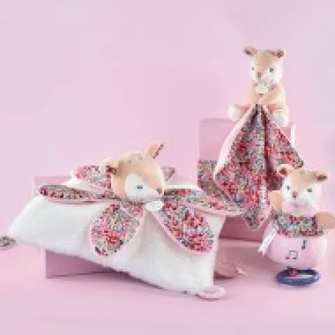 Outlet Doudou FAON beige avec mouchoir - BOH'AIME Cadeau À Moins De 20€|Les Boh'aime