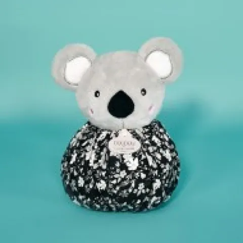 Outlet Doudou Koala gris - Cocon - Balle d'éveil - 3 EN 1 - 25 cm Les Petits Futés|Balles Sensorielles