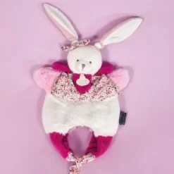 Hot Doudou Lapin marionnette - Petit sac - Amusette  3 EN 1 Les Petits Futés|Les Marionnettes