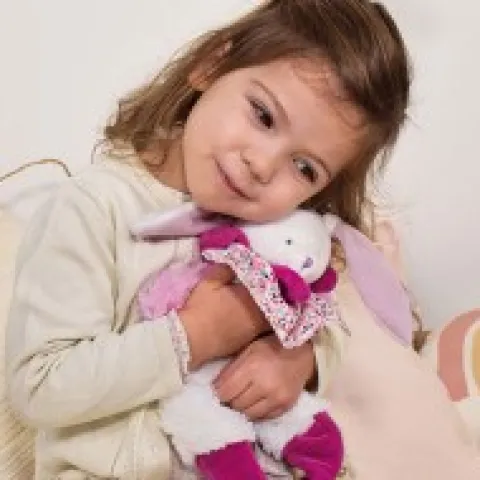 Hot Doudou Lapin marionnette - Petit sac - Amusette 3 EN 1 Les Petits Futés|Les Marionnettes