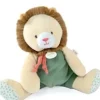 Best Doudou Lion beige et vert - 30 cm Cadeaux Naissance|Couleurs Savane