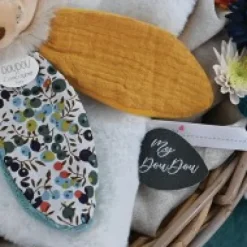 Hot Doudou LION blanc avec pétales - BOH'AIME Les Coffrets À Offrir|Cadeaux Naissance