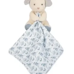 Sale Doudou mouchoir chien bleu en coton BIO -15 cm Les Prix Doux|Doudous Coton Bio