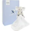 Outlet Doudou mouchoir elephant bleu et gris - 11 cm Les Prix Doux|Rikikis & Méli Mélo