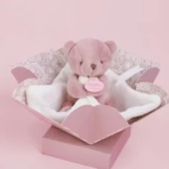 Outlet Doudou mouchoir- Mon petit ourson - Rose - 10 cm Les Iconiques|Ours