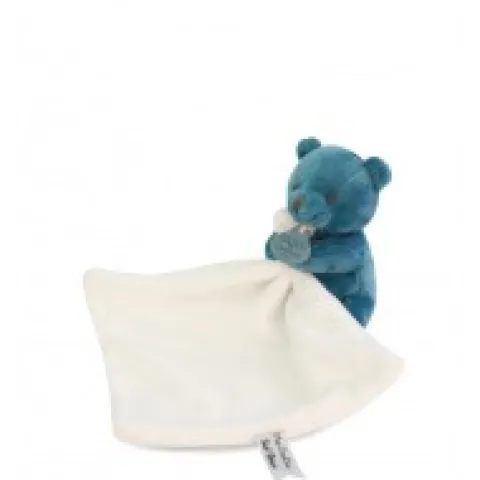 Discount Doudou mouchoir- Mon petit ourson - Bleu - 10 cm Ours