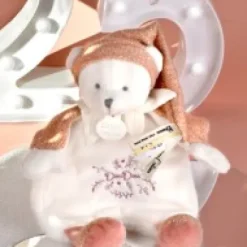 Fashion Doudou Ours cape Rose - 25 cm - Collection Anniversaire Doudou® Anniversaire|Ours