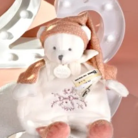 Fashion Doudou Ours cape Rose - 25 cm - Collection Anniversaire Doudou® Anniversaire|Ours