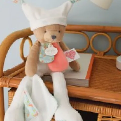 Hot Doudou ours mouchoir 3 histoires - Blanc Doudous À Histoires|Ours