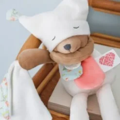 Hot Doudou ours mouchoir 3 histoires - Blanc Doudous À Histoires|Ours
