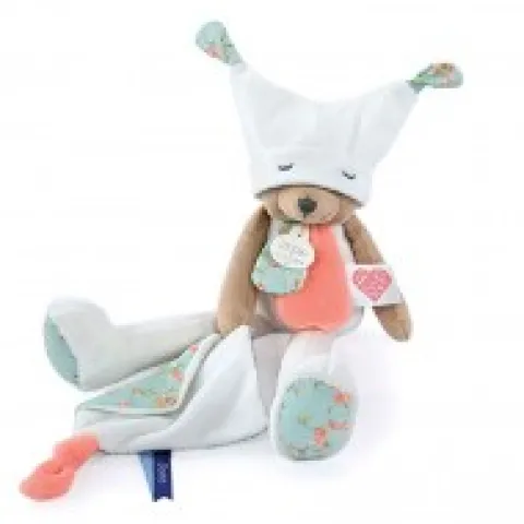 Hot Doudou ours mouchoir 3 histoires - Blanc Doudous À Histoires|Ours