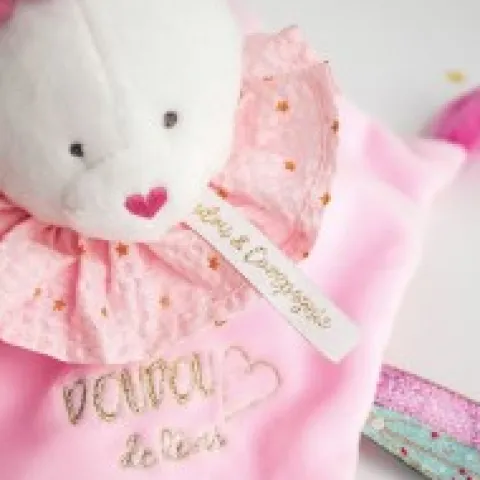 Hot Doudou plat Chat rose - Attrape-rêves - 20 cm Attrape-rêves|Chat