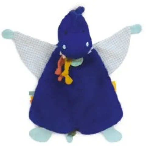 New Doudou plat dinosaure bleu Sashou - 25 cm Les Prix Doux|Calinosaure