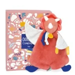 Discount Doudou plat dinosaure orange Lou - 25 cm Les Prix Doux|Calinosaure