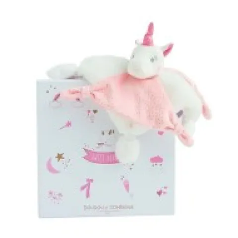 Clearance Doudou plat Licorne rose - 22 cm Les Prix Doux|Licorne