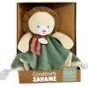 Discount Doudou plat lion beige et vert - 25 cm Cadeaux Naissance|Les Prix Doux