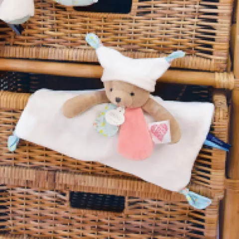 Fashion Doudou plat Ours 3 histoires - Blanc Doudous À Histoires|Ours