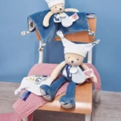 New Doudou plat Ours 3 histoires - Bleu Doudous À Histoires|Ours