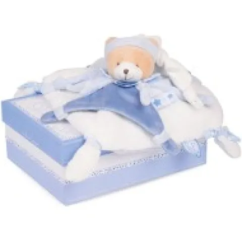 Sale Doudou plat ours Petit chou - Bleu - 27 cm Cerise Et Petit Chou|Ours