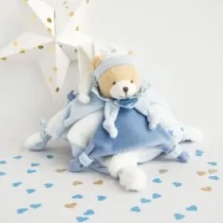 Sale Doudou plat ours Petit chou - Bleu - 27 cm Cerise Et Petit Chou|Ours