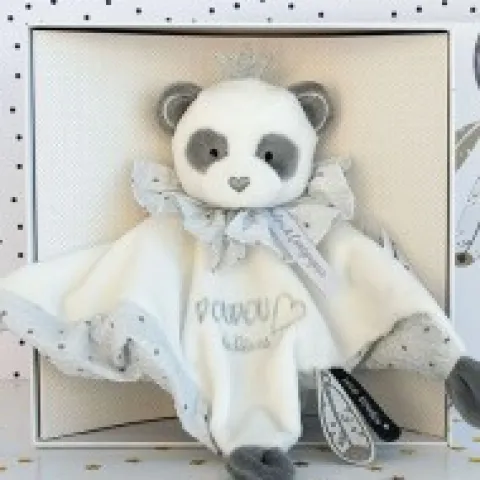 Best Doudou plat Panda gris - Attrape-rêves - 20 cm Attrape-rêves|Panda