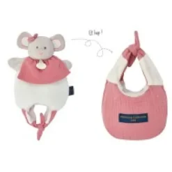 Fashion Doudou Souris marionnette - Petit sac - Amusette  3 EN 1 Les Petits Futés|Les Marionnettes