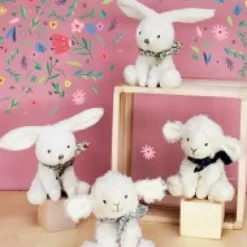 Hot Lapin blanc avec chouchou -12 cm - Modèle aléatoire Cadeau À Moins De 20€|Lapin