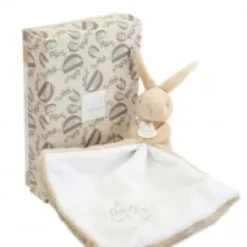 Fashion Lapin DOUDOU® - Doudou Lapin mouchoir- 10 cm - Beige Lapin Doudou|Lapin