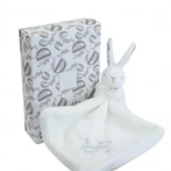 Outlet Lapin DOUDOU® - Doudou Lapin mouchoir- 10 cm - Blanc Lapin Doudou|Lapin