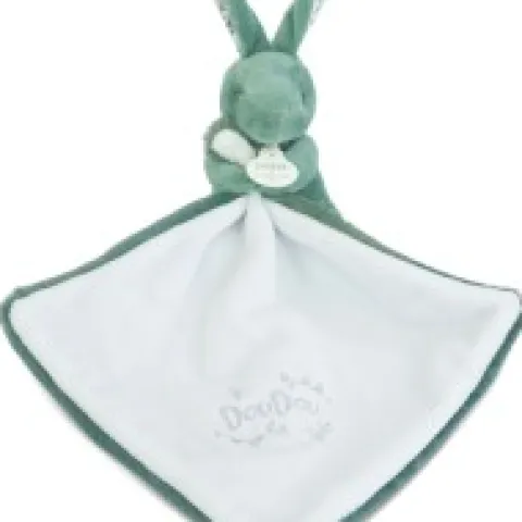 Best Lapin DOUDOU® - Doudou Lapin mouchoir- 10 cm - Vert Lapin Doudou|Lapin