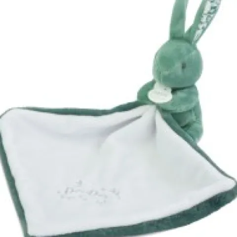 Best Lapin DOUDOU® - Doudou Lapin mouchoir- 10 cm - Vert Lapin Doudou|Lapin