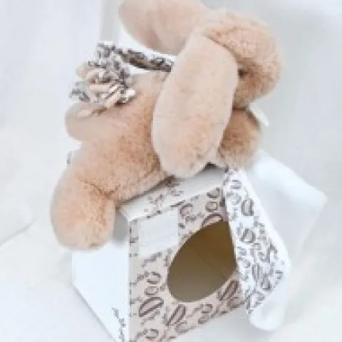 New Lapin DOUDOU® - Peluche lapin Beige avec doudou assorti - 16 cm Cadeau À Moins De 20€|Lapin Doudou